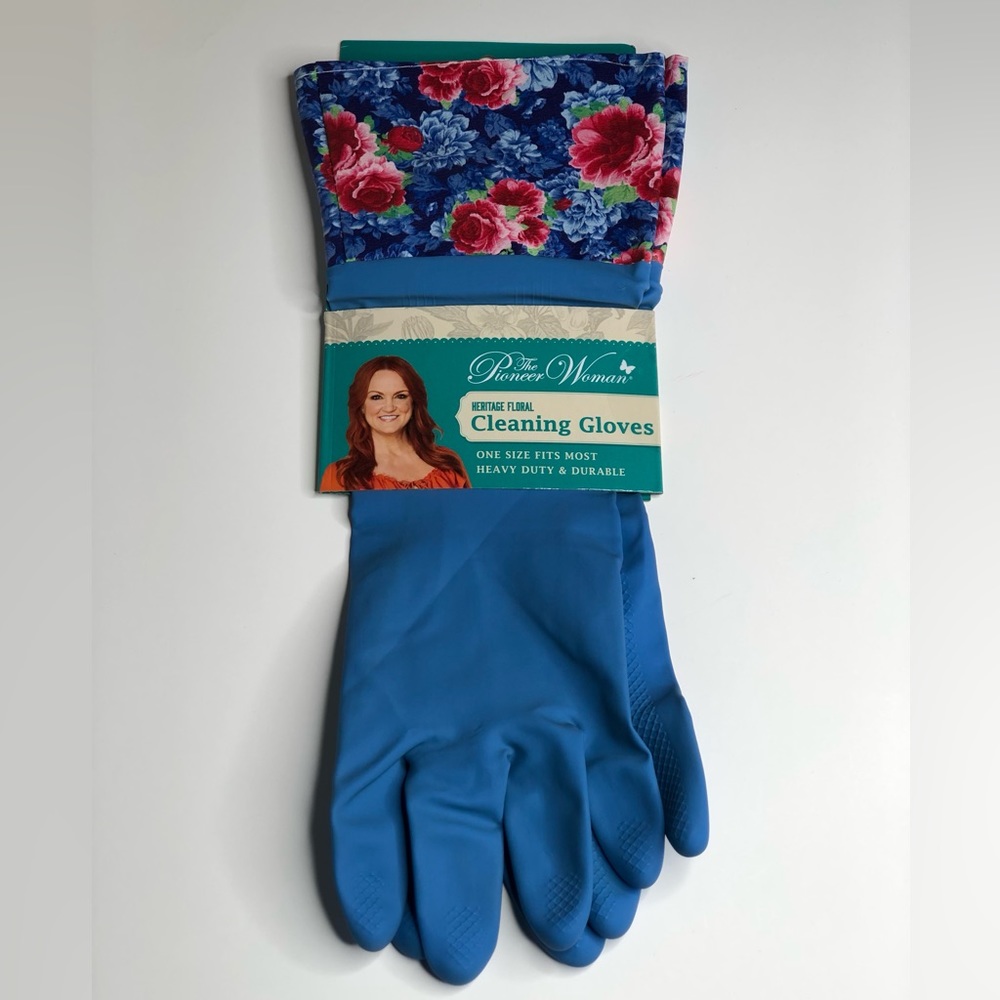 The Pioneer Woman Heritage Floral Cleaning Gloves NEW